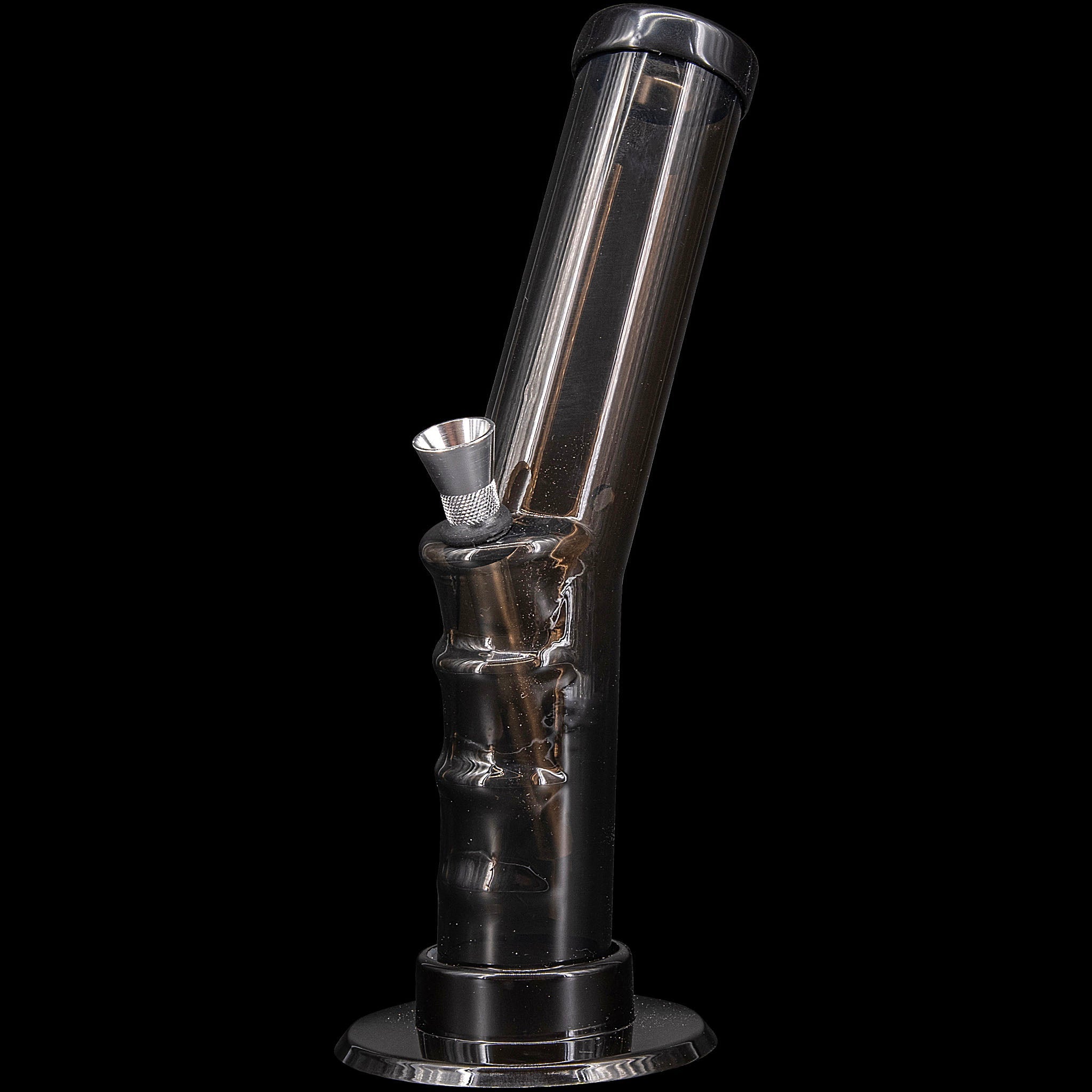JM Enterprises 9-12" Acrylic Angled Straight Tube Bong - Multiple Colors - Discreet Smoker