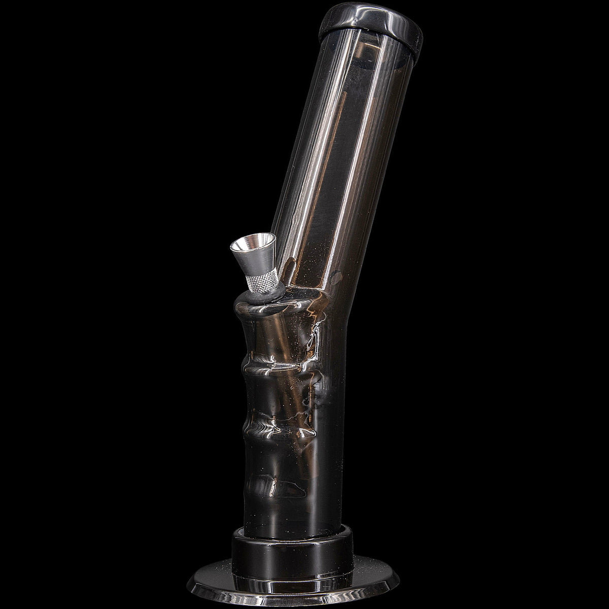 JM Enterprises 9-12" Acrylic Angled Straight Tube Bong - Multiple Colors - Discreet Smoker