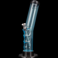 JM Enterprises 9-12" Acrylic Angled Straight Tube Bong - Multiple Colors - Discreet Smoker