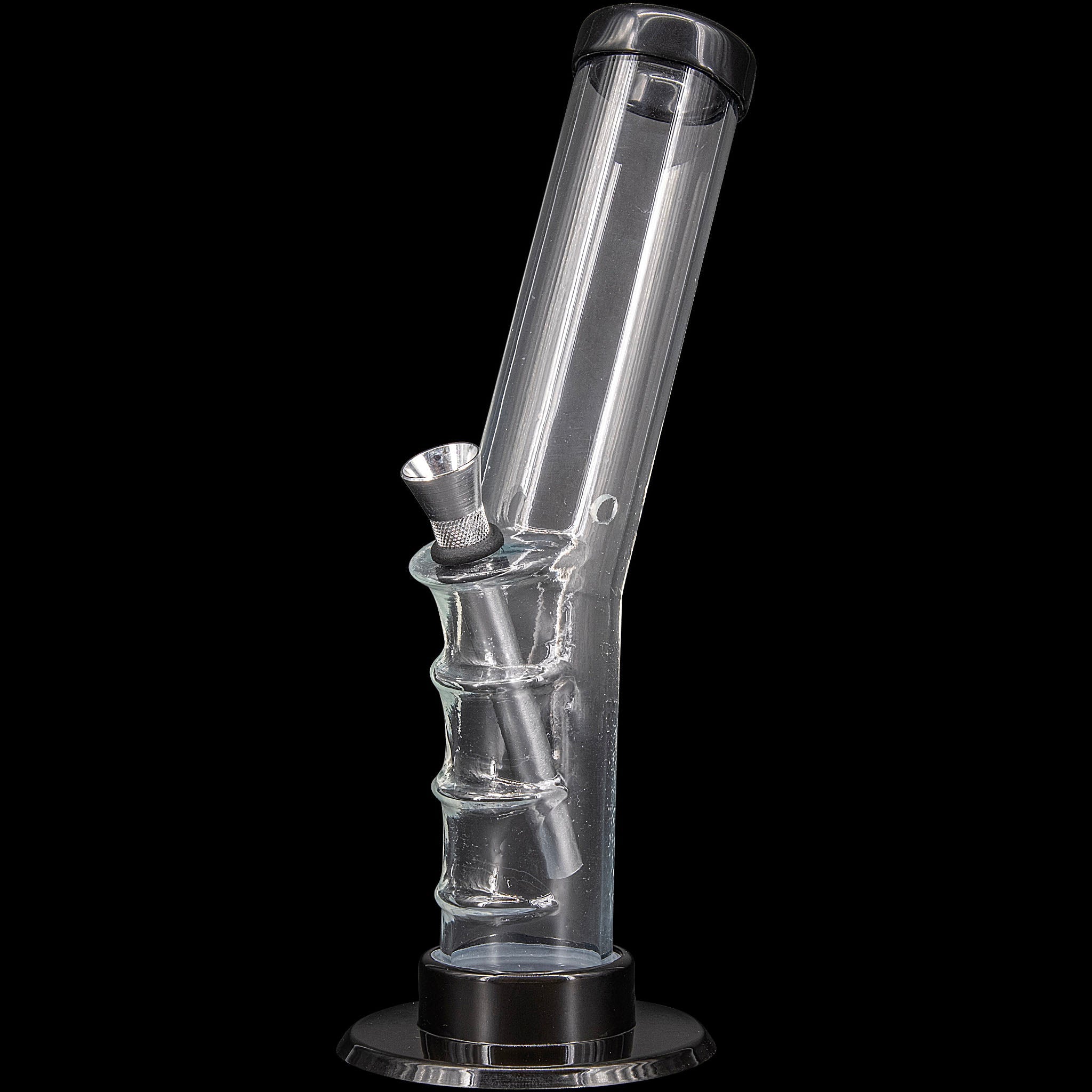 JM Enterprises 9-12" Acrylic Angled Straight Tube Bong - Multiple Colors - Discreet Smoker