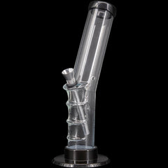 JM Enterprises 9-12" Acrylic Angled Straight Tube Bong - Multiple Colors - Discreet Smoker