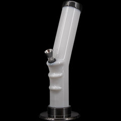 JM Enterprises 9-12" Acrylic Angled Straight Tube Bong - Multiple Colors - Discreet Smoker