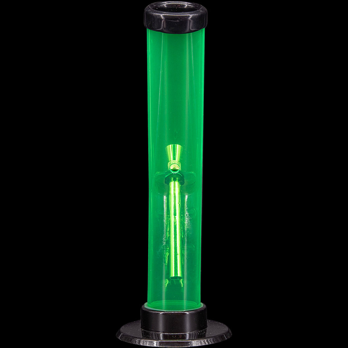 JM Enterprises 9-12" Acrylic Angled Straight Tube Bong - Multiple Colors - Discreet Smoker