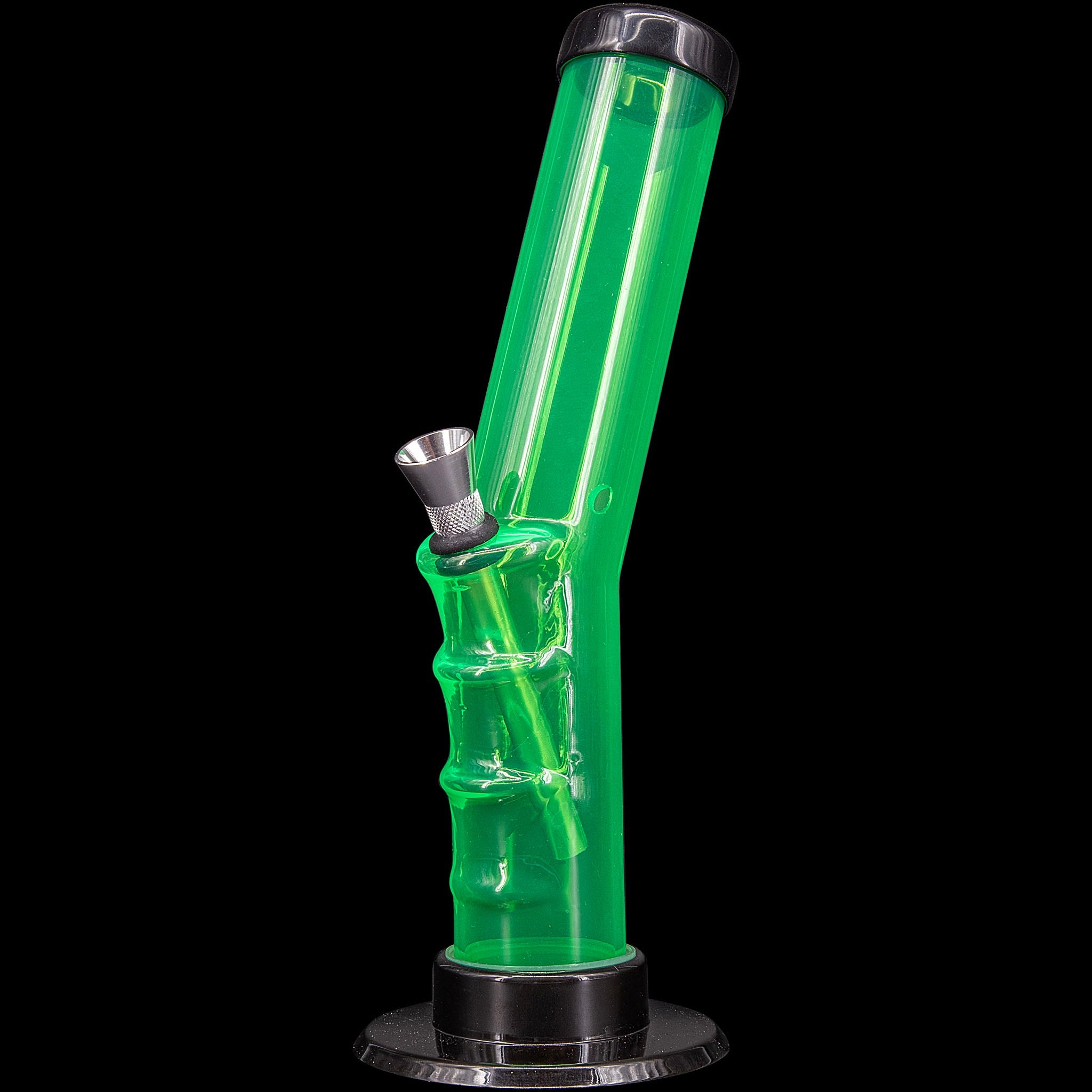 JM Enterprises 9-12" Acrylic Angled Straight Tube Bong - Multiple Colors - Discreet Smoker