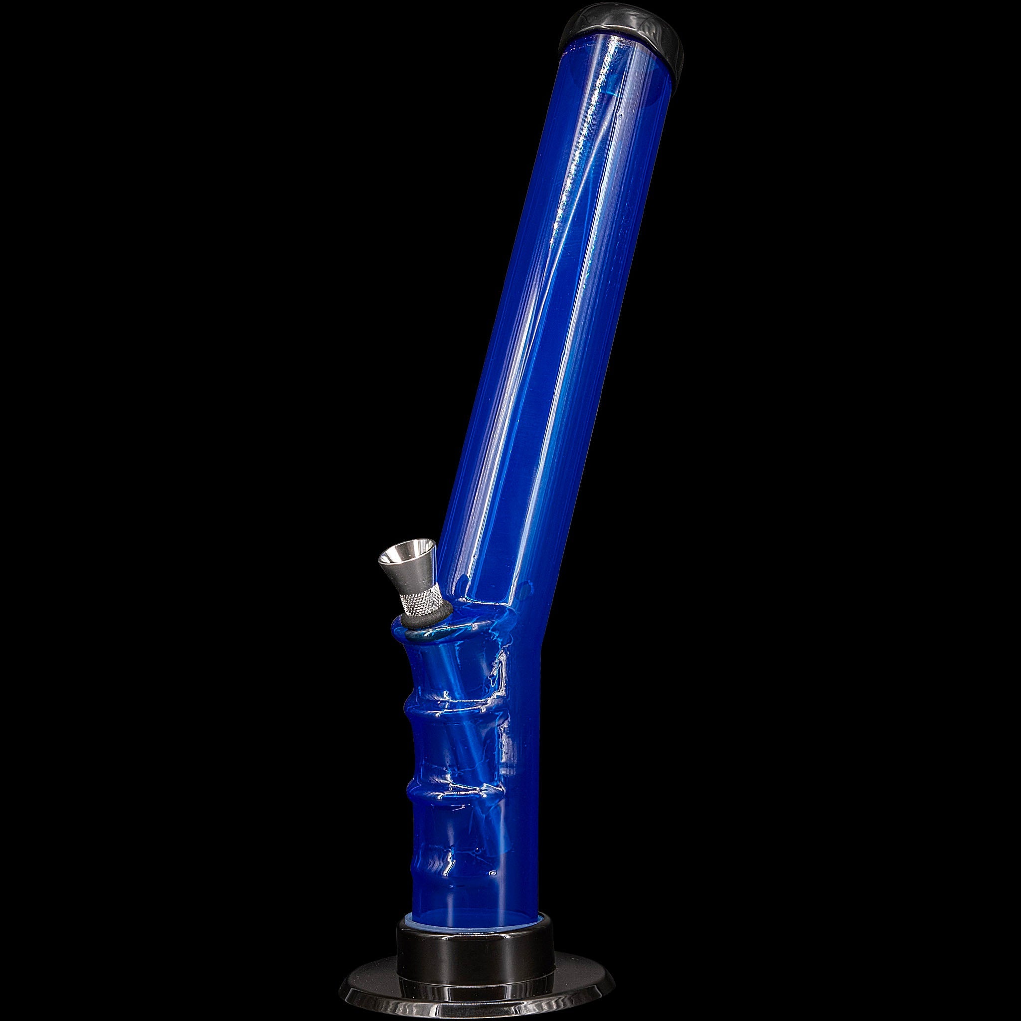 JM Enterprises 9-12" Acrylic Angled Straight Tube Bong - Multiple Colors - Discreet Smoker