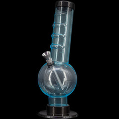 JM Enterprises 9-12" Acrylic Angled Neck Straight Tube Bubble Bong - Multiple Colors - Discreet Smoker