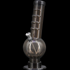 JM Enterprises 9-12" Acrylic Angled Neck Straight Tube Bubble Bong - Multiple Colors - Discreet Smoker