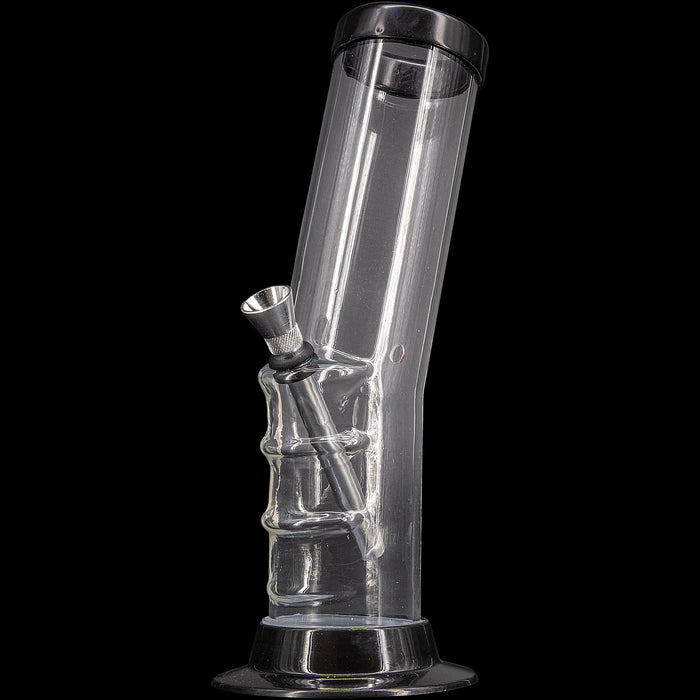 JM Enterprises 9-12" Acrylic Bent Neck Bong - Multiple Colors, Grey