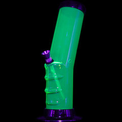 JM Enterprises 9-12" Acrylic Bent Neck Bong - Multiple Colors - Discreet Smoker