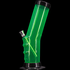 JM Enterprises 9-12" Acrylic Bent Neck Bong - Multiple Colors - Discreet Smoker