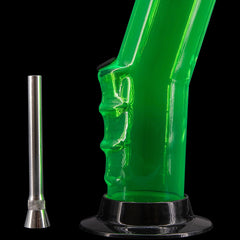 JM Enterprises 9-12" Acrylic Bent Neck Bong - Multiple Colors - Discreet Smoker