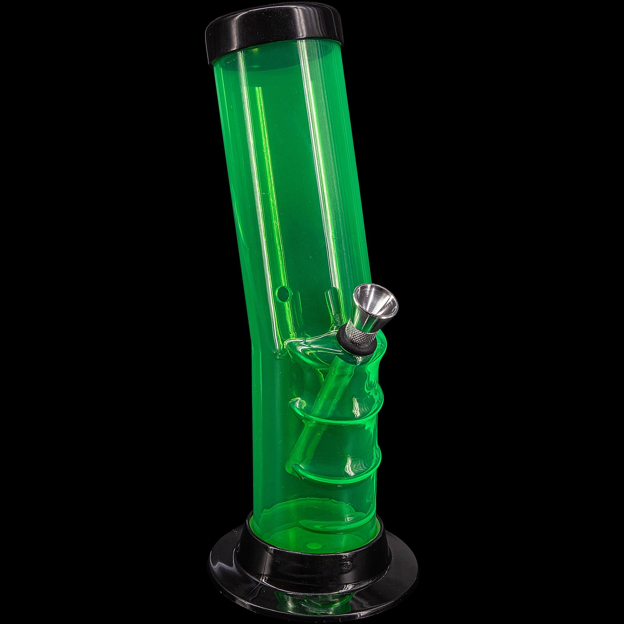 JM Enterprises 9-12" Acrylic Bent Neck Bong - Multiple Colors - Discreet Smoker