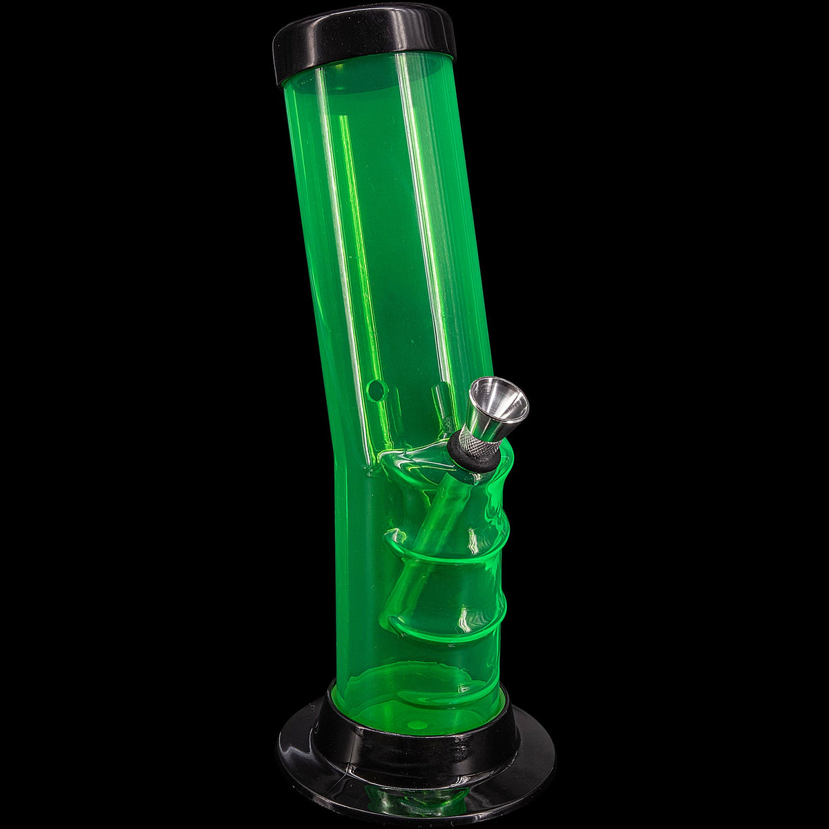 JM Enterprises 9-12" Acrylic Bent Neck Bong - Multiple Colors - Discreet Smoker