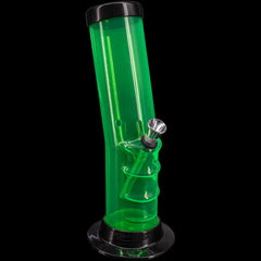 JM Enterprises 9-12" Acrylic Bent Neck Bong - Multiple Colors - Discreet Smoker