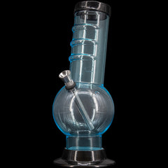 JM Enterprises 9-12" Acrylic Bent Neck Bubble Base Bong - Multiple Colors - Discreet Smoker