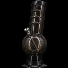 JM Enterprises 9-12" Acrylic Bent Neck Bubble Base Bong - Multiple Colors - Discreet Smoker