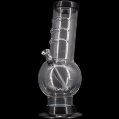 JM Enterprises 9-12" Acrylic Bent Neck Bubble Base Bong - Multiple Colors - Discreet Smoker