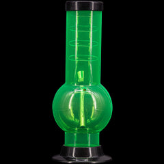 JM Enterprises 9-12" Acrylic Bent Neck Bubble Base Bong - Multiple Colors - Discreet Smoker