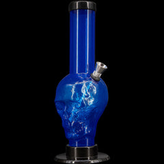 JM Enterprises 9-12" Acrylic Skull Bong - Multiple Colors - Discreet Smoker