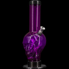 JM Enterprises 9-12" Acrylic Skull Bong - Multiple Colors - Discreet Smoker