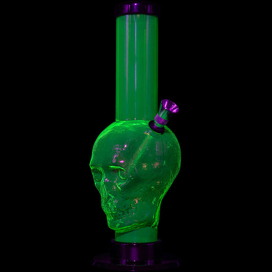 JM Enterprises 9-12" Acrylic Skull Bong - Multiple Colors - Discreet Smoker