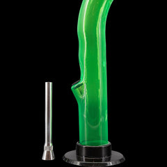 JM Enterprises 10'' Acrylic Curved Tube Bong - Multiple Colors - Discreet Smoker