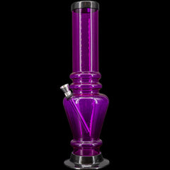 JM Enterprises 12" Acrylic Vase Base Bong - Multiple Colors - Discreet Smoker