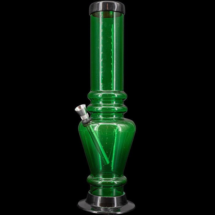 JM Enterprises 12" Acrylic Vase Base Bong - Multiple Colors, Green