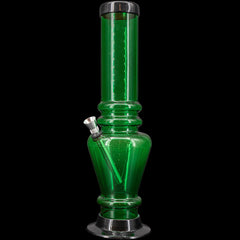 JM Enterprises 12" Acrylic Vase Base Bong - Multiple Colors - Discreet Smoker