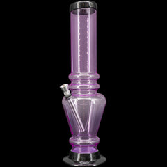 JM Enterprises 12" Acrylic Vase Base Bong - Multiple Colors - Discreet Smoker