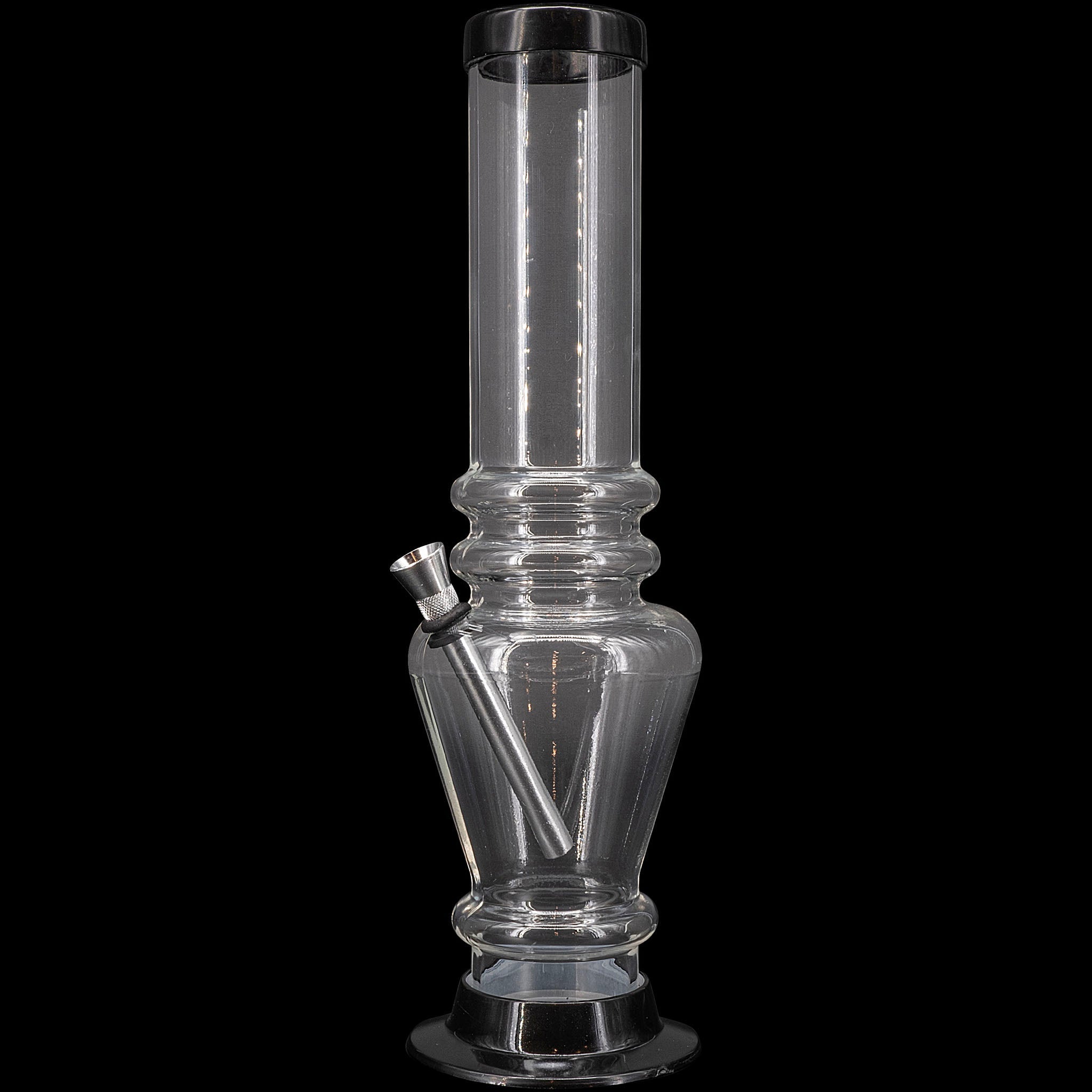 JM Enterprises 12" Acrylic Vase Base Bong - Multiple Colors - Discreet Smoker