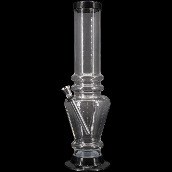 JM Enterprises 12" Acrylic Vase Base Bong - Multiple Colors, Grey