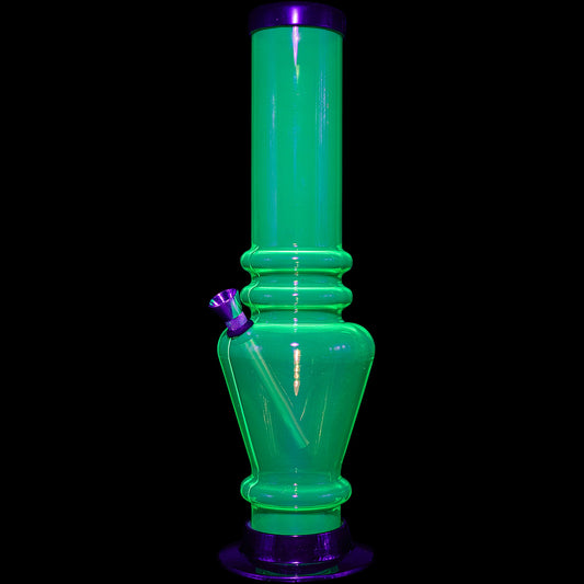 JM Enterprises 12" Acrylic Vase Base Bong - Multiple Colors - Discreet Smoker
