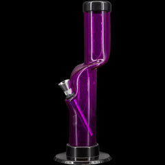 JM Enterprises 9-12" Acrylic Kink Neck Bong - Multiple Colors - Discreet Smoker