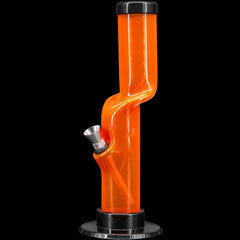 JM Enterprises 9-12" Acrylic Kink Neck Bong - Multiple Colors - Discreet Smoker