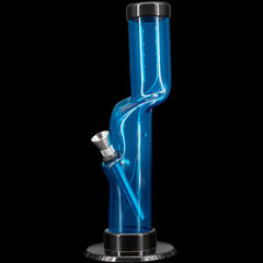JM Enterprises 9-12" Acrylic Kink Neck Bong - Multiple Colors - Discreet Smoker