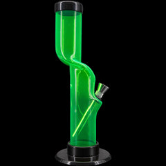 JM Enterprises 9-12" Acrylic Kink Neck Bong - Multiple Colors - Discreet Smoker