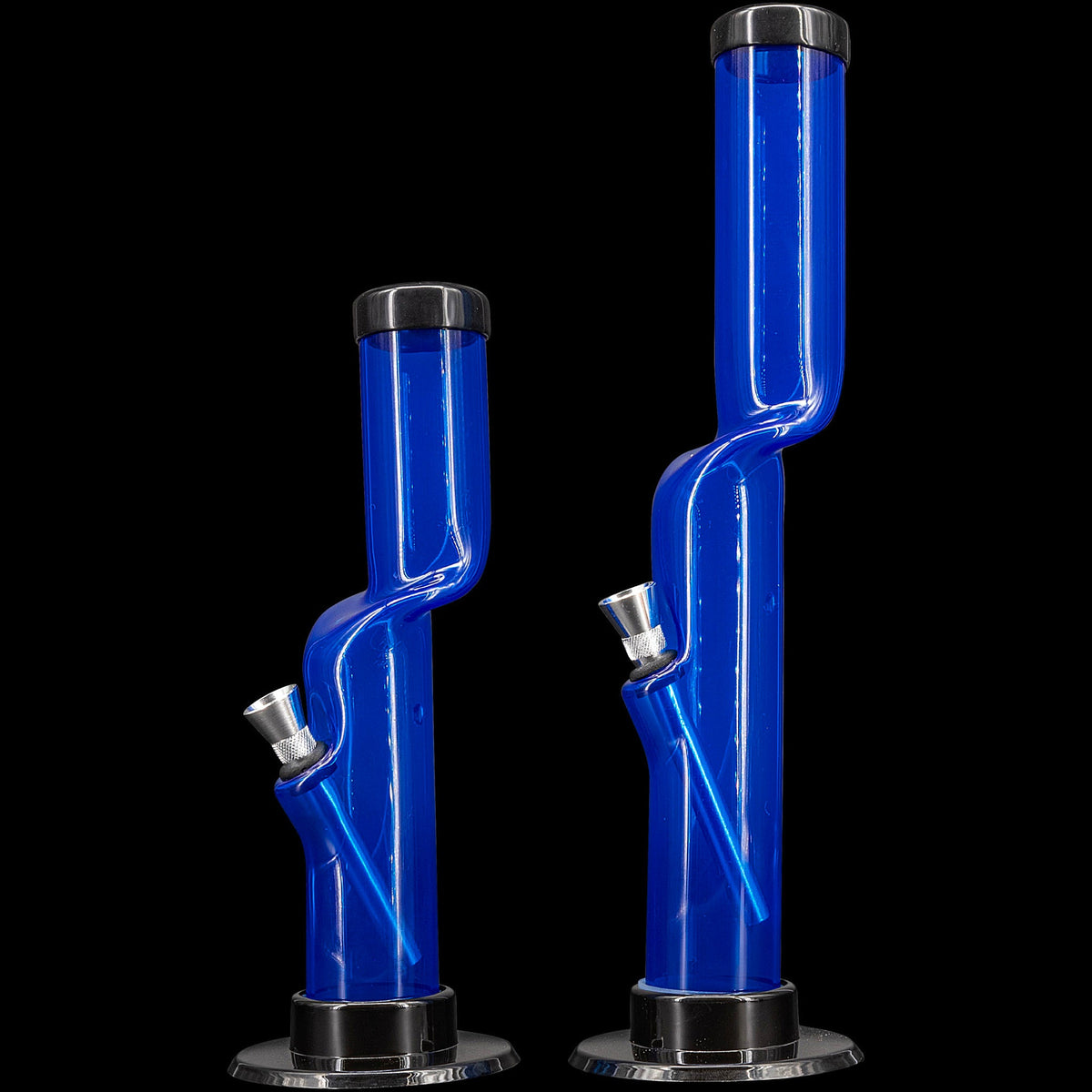 JM Enterprises 9-12" Acrylic Kink Neck Bong - Multiple Colors - Discreet Smoker