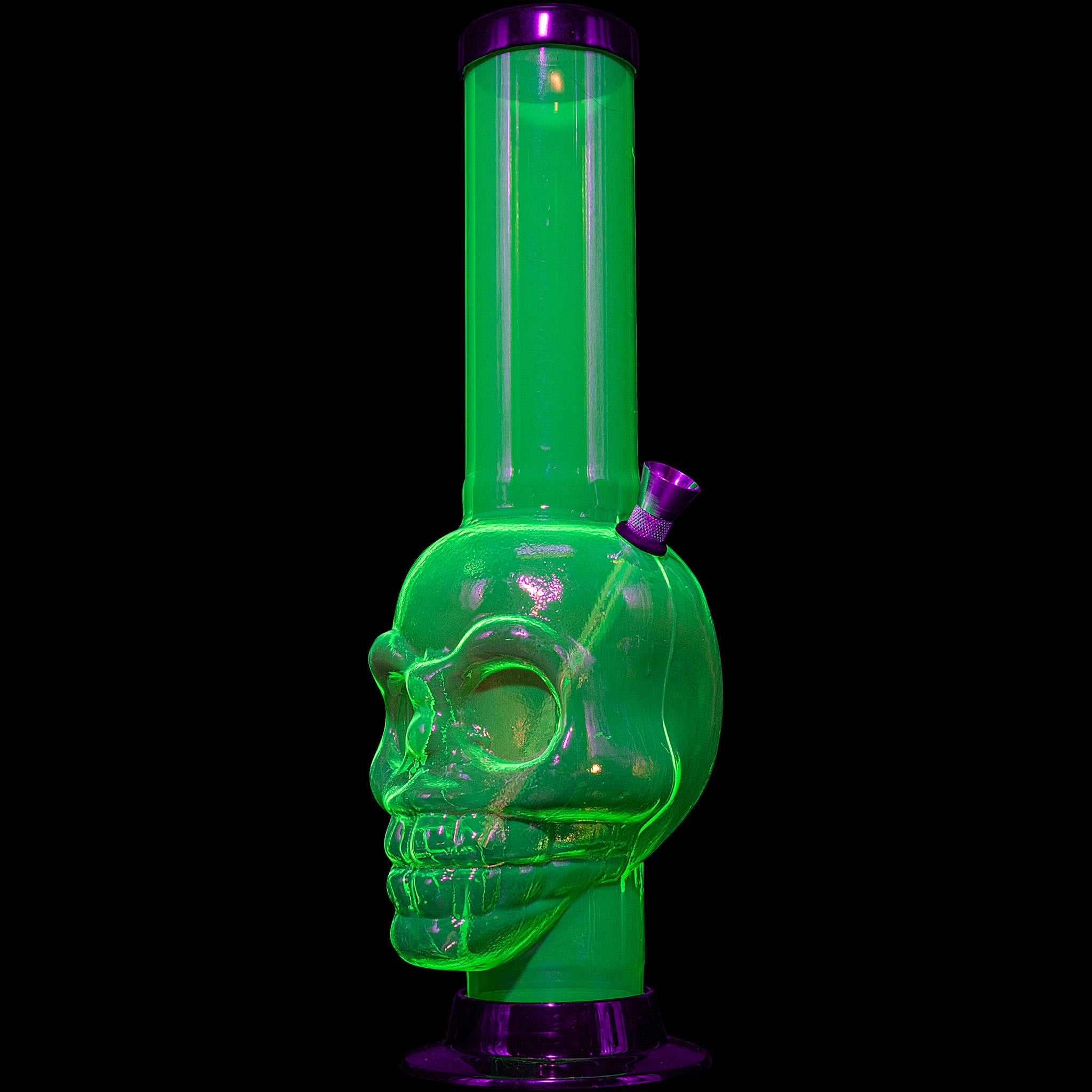 JM Enterprises 12-15" Acrylic Skull Chamber Bong - Multiple Colors - Discreet Smoker
