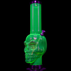 JM Enterprises 12-15" Acrylic Skull Chamber Bong - Multiple Colors - Discreet Smoker