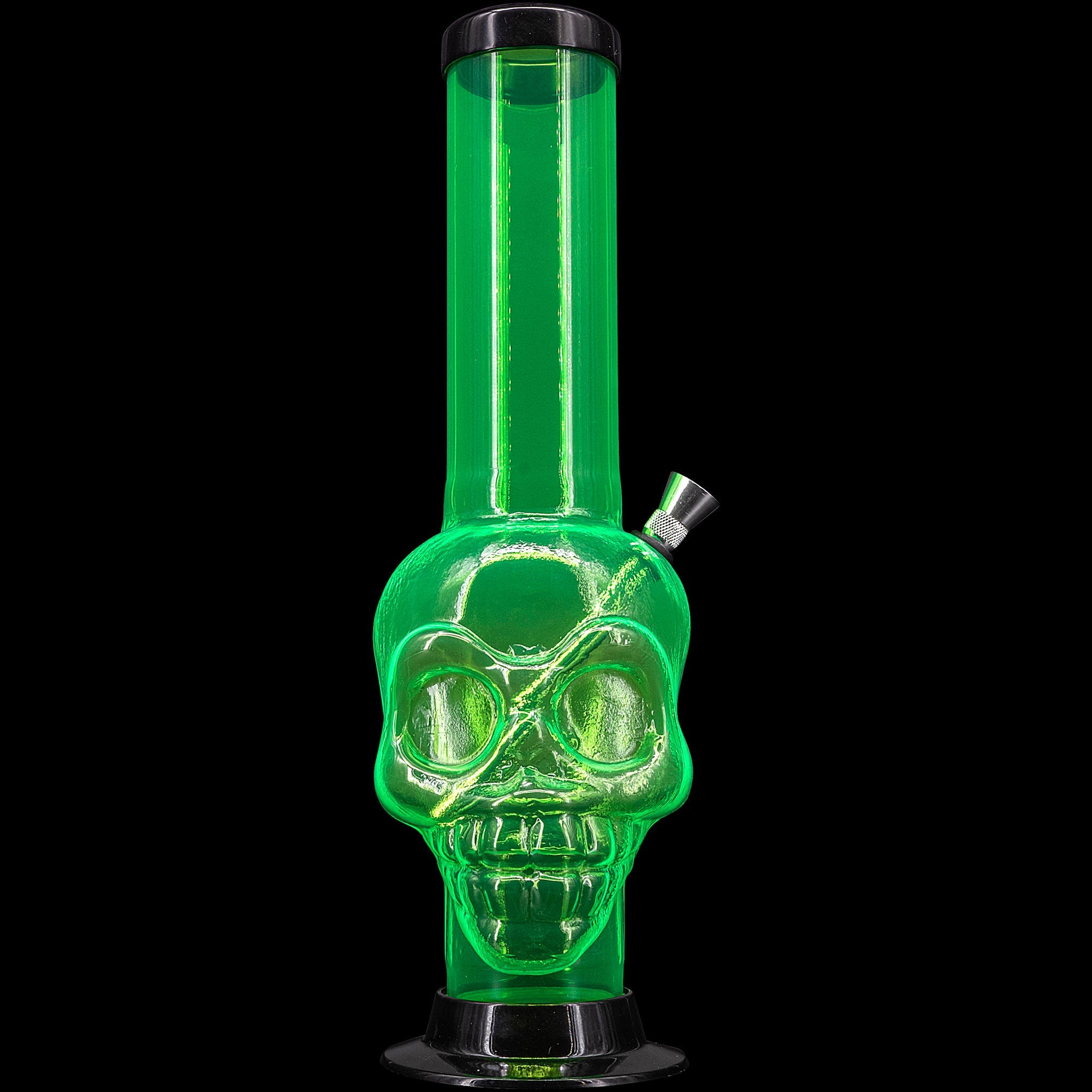 JM Enterprises 12-15" Acrylic Skull Chamber Bong - Multiple Colors - Discreet Smoker