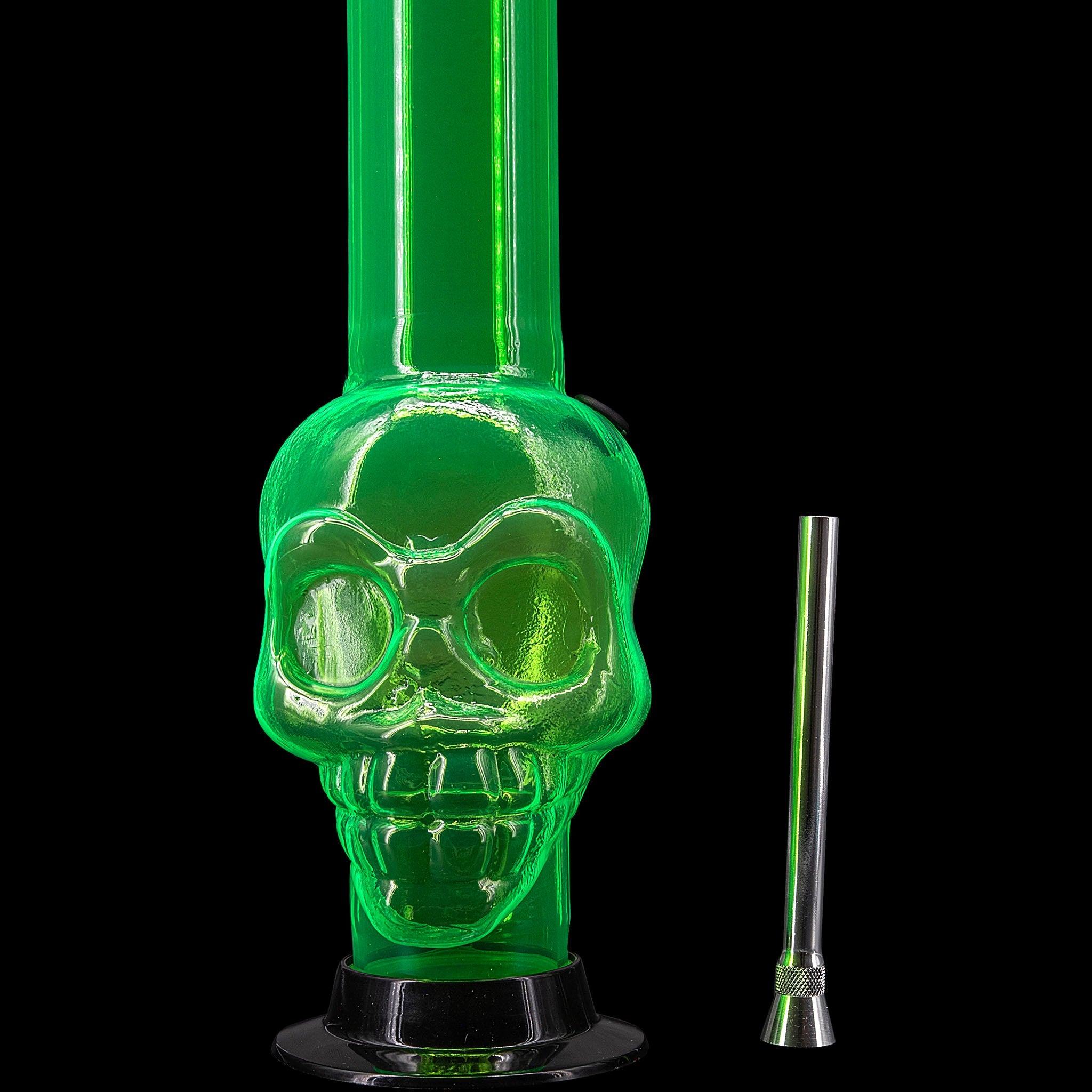 JM Enterprises 12-15" Acrylic Skull Chamber Bong - Multiple Colors - Discreet Smoker