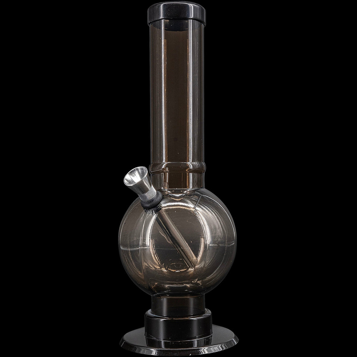 JM Enterprises 9-12" Acrylic Straight Tube Bubble Bottom Bong - Multiple Colors - Discreet Smoker