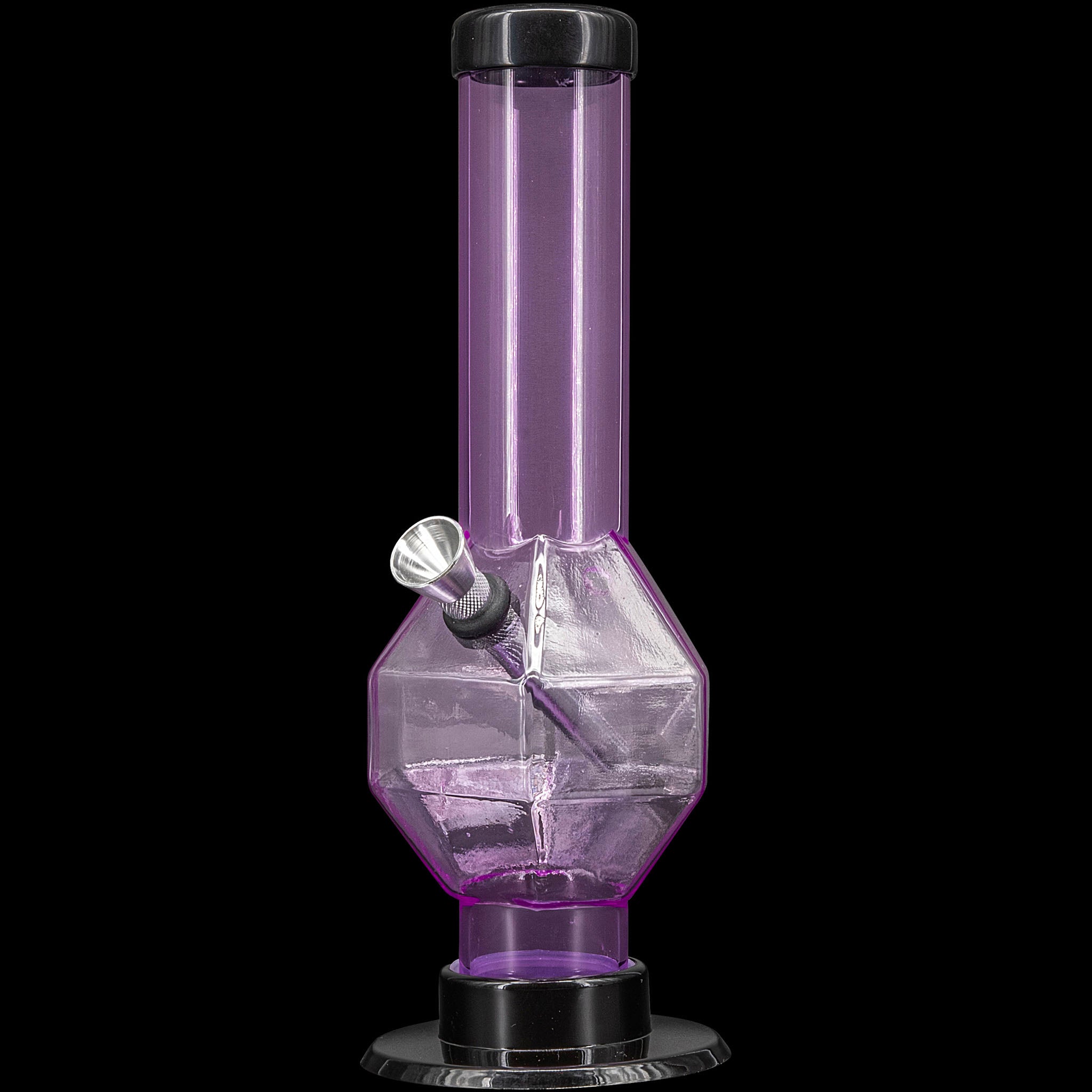 JM Enterprises 9-12" Acrylic Diamond Bong - Multiple Colors - Discreet Smoker