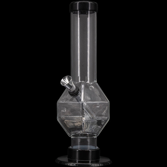 JM Enterprises 9-12" Acrylic Diamond Bong - Multiple Colors, Grey