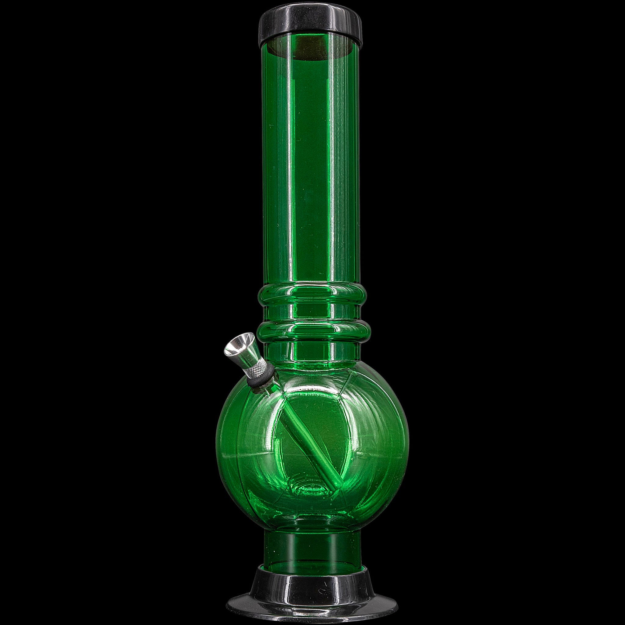 JM Enterprises 12-15" Acrylic Bubble Base Bong - Multiple Colors - Discreet Smoker