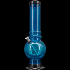 JM Enterprises 12-15" Acrylic Bubble Base Bong - Multiple Colors - Discreet Smoker