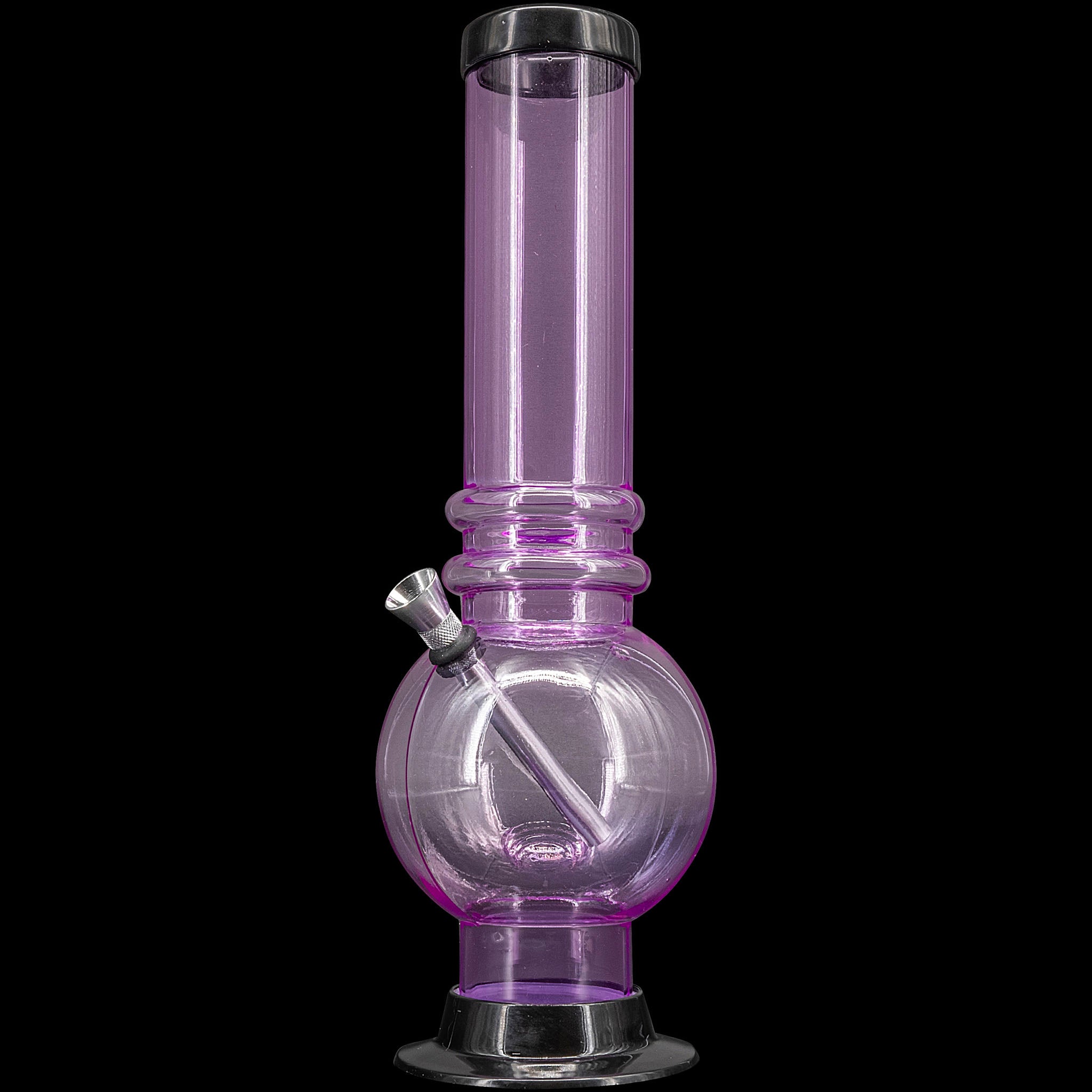 JM Enterprises 12-15" Acrylic Bubble Base Bong - Multiple Colors - Discreet Smoker