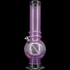 JM Enterprises 12-15" Acrylic Bubble Base Bong - Multiple Colors - Discreet Smoker