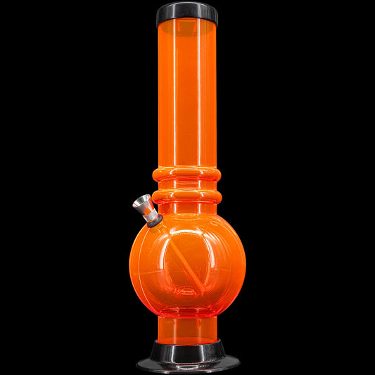 JM Enterprises 12-15" Acrylic Bubble Base Bong - Multiple Colors - Discreet Smoker
